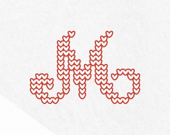 Svg Christmas Monograms Svg Fonts Knit Svg Monograms Svg monogram font Christmas Svg Svg font files for cricut knitted font Letters monogram