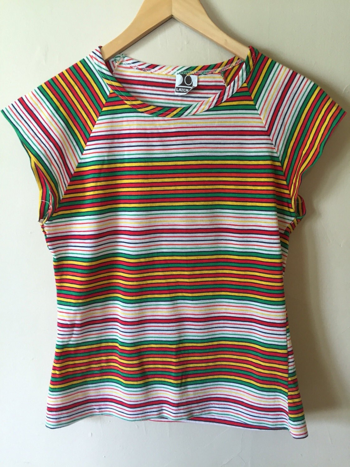 1970s Rainbow Striped Tee Shirt