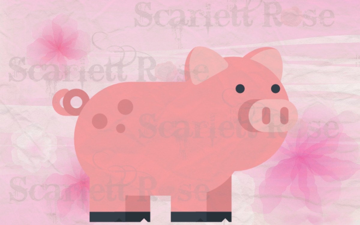 Farm Animal Pig SVG svg cutting file for by ScarlettRoseSVG