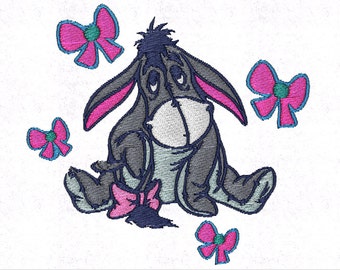 Eeyore Machine Embroidery Design, 4 Inch Hoop Pattern, Disney Applique, Applique Design, Winnie the Pooh, Eeyore Patch, Instant Download
