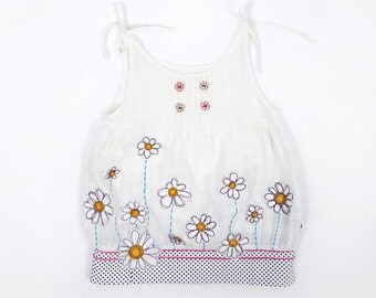 Daisy dress, flower dress, ivory dress, summer dress, Lala dress