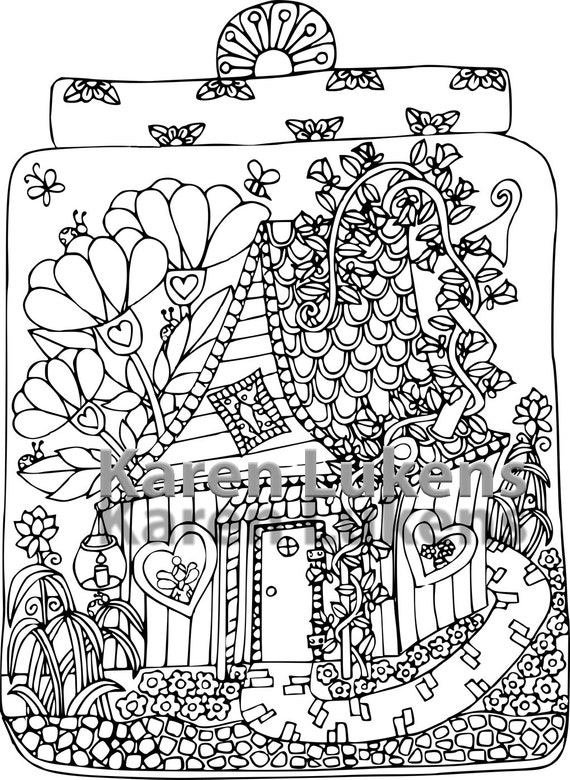 fairy houses coloring pages printable - photo #18