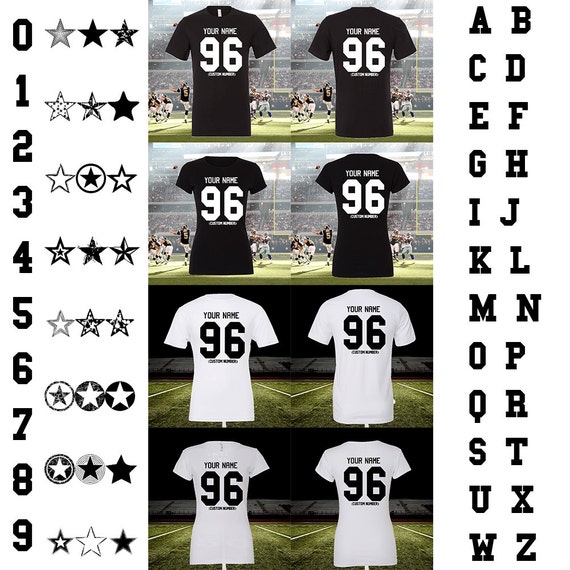 numbers printed on football shirts