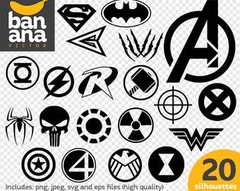 Download Items similar to Marvel Superhero logos on Etsy