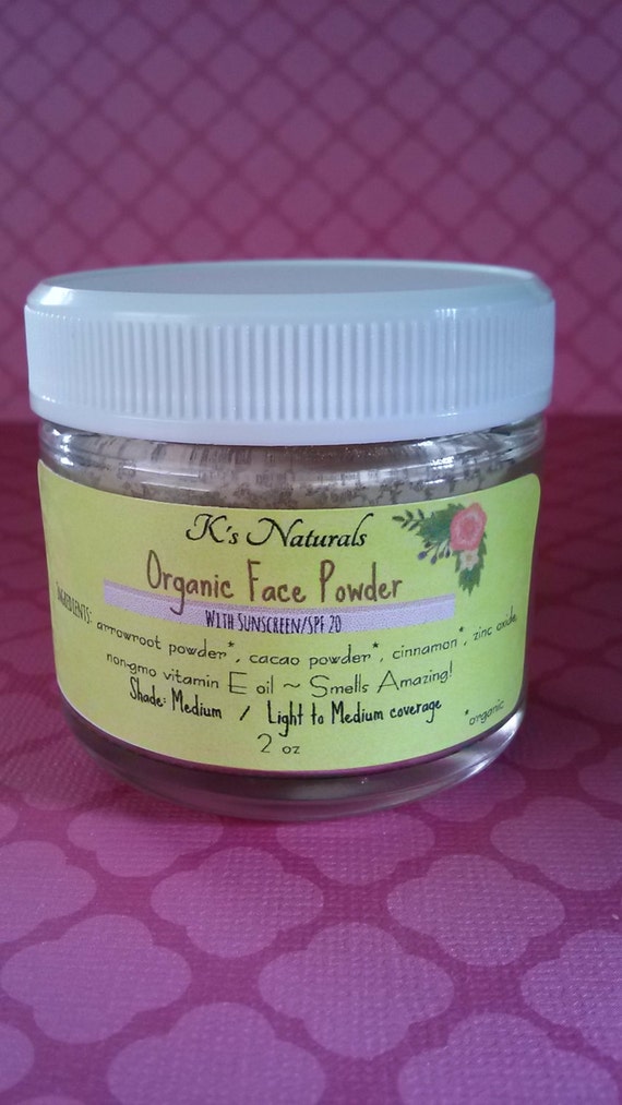 Organic Face Powder with non-nano zinc oxide for sunscreen