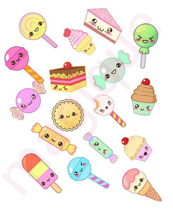 items similar to kawaii sweets stickers kawaii printable stickers