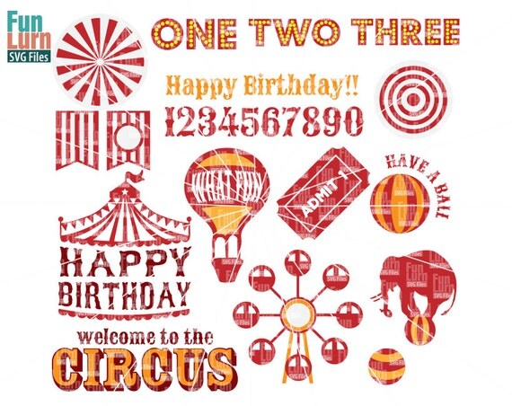 Download Carnival theme Birthday SVG, Circus theme, tent, elephant ...