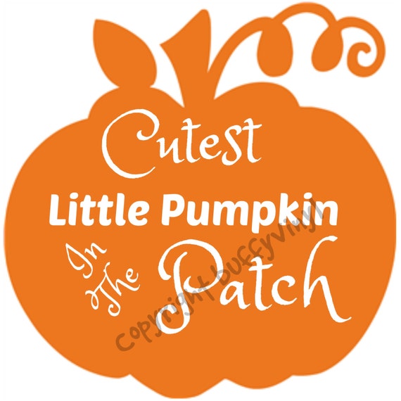 SVG Cutest Little Pumpkin in the Patch Vector File by BuffyVinyl