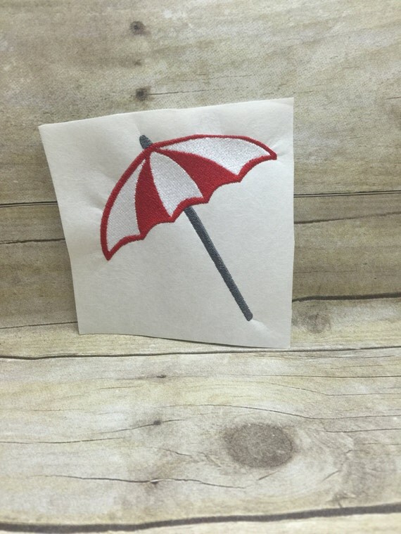 Umbrella Embroidery Design Beach Umbrella Embroidery Design