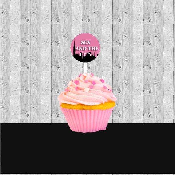 Sex In The City Cupcake Toppers Printablesinstant By Vcdevents 8224