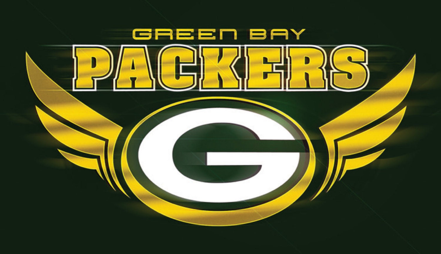 Green Bay Packers WINGS Vinyl Banner by BlueLinePrintService