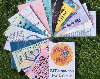 5 Pack Doula/Midwife Customised Affirmations For Labour Postcards, Doula Cards, Midwife Cards, Birth Cards