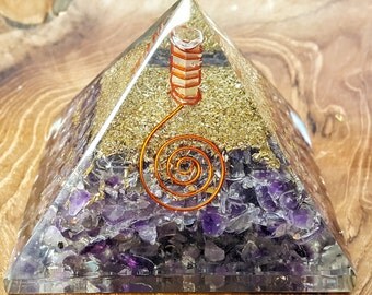 Amethyst Quartz Orgone Pyramid - 474