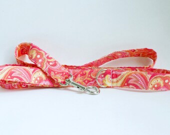 Pink Paisley Dog Leash