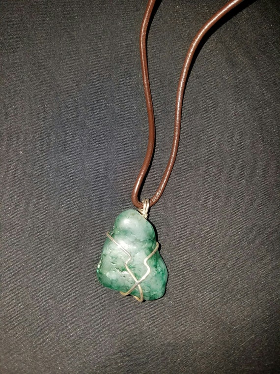 Green quartz necklace birthday gift by SimplifyandBeautify