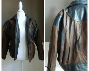 SALE Vintage Leather Motorcycle Jacket