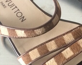 Vintage Louis Vuitton damier mules
