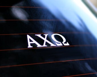 Alpha Chi Omega | White Adhesive Decal