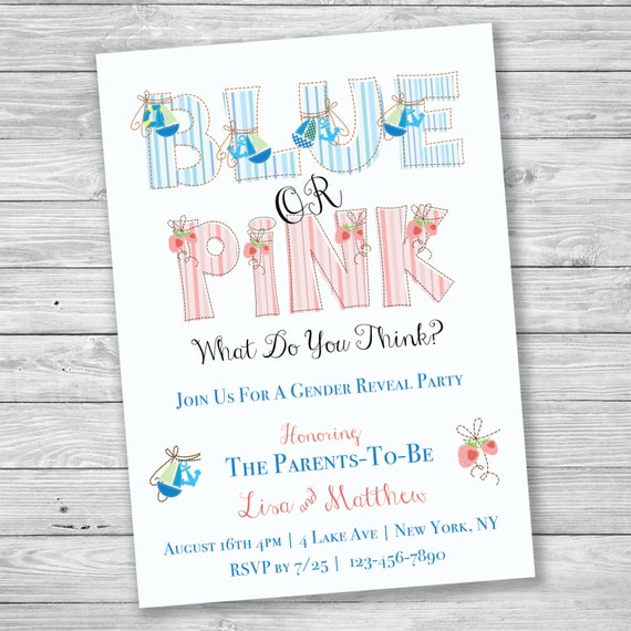 Blue or Pink What Do You Think Gender Reveal Party