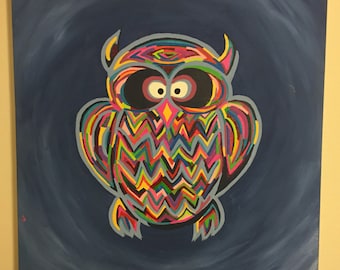 Colorful Owl Painting