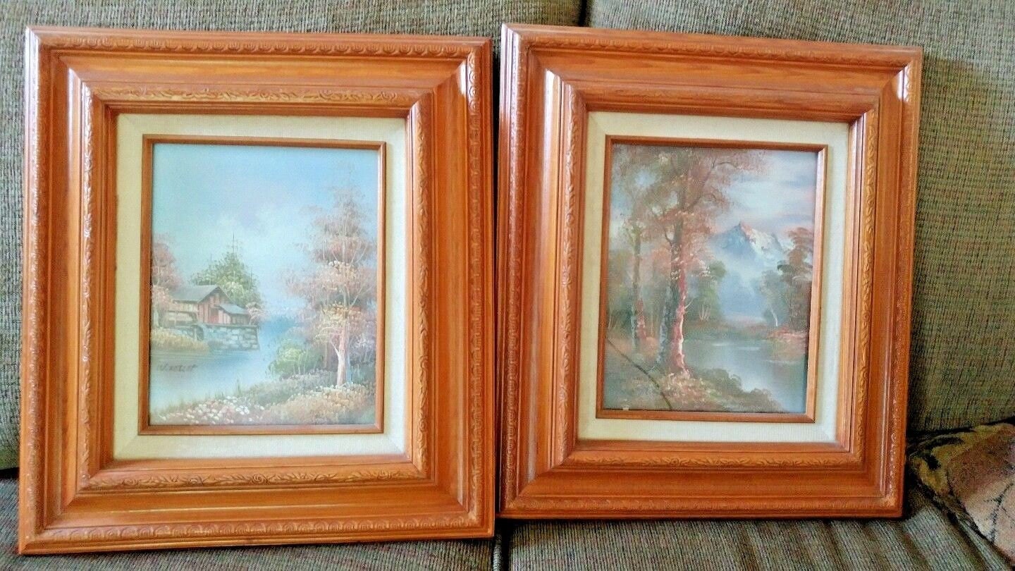 Vintage pair of W. Zeller oil paintings