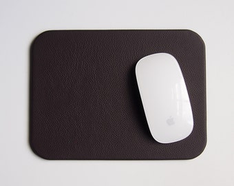 Espresso Brown Leather Mouse Pad