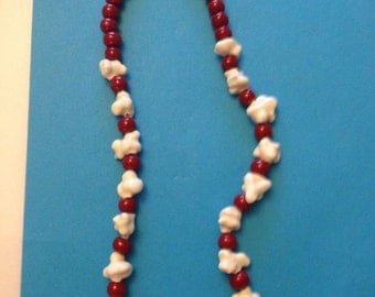 Vintage FLYING COLORS HEART Ceramic Abstract one of a kind Necklace