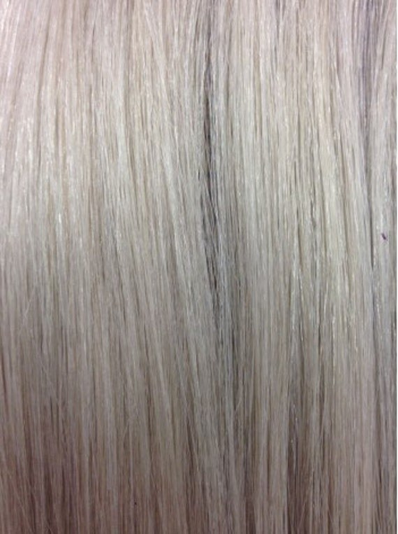 SILVER BLONDE real hair extensions made to by Langehairextensions