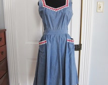 Popular items for red white blue dress on Etsy