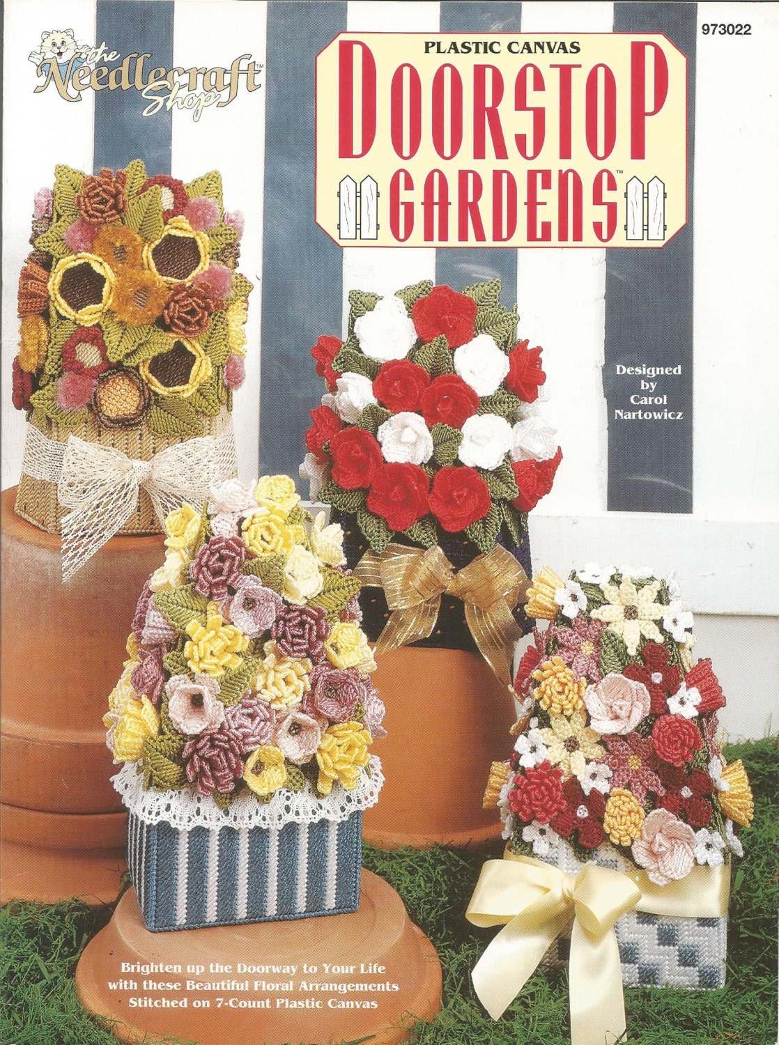 Doorstop Gardens Plastic Canvas Patterns Flower Bouquets