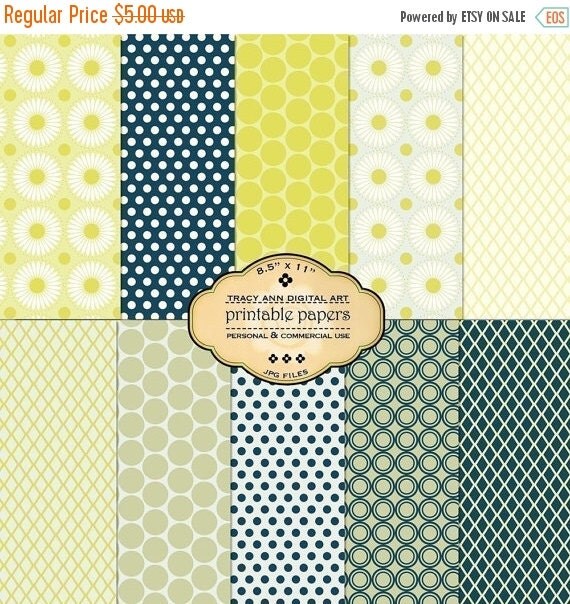 Printable Papers for scrapbooking crafting by TracyAnnDigitalArt