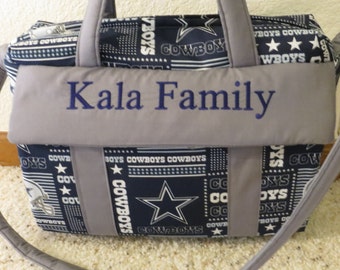 Dallas Cowboys Diaper Bag with changing pad by EMIJANE