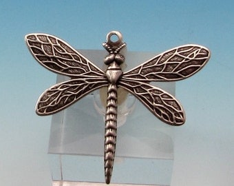 Dragonfly Charm, Antique Silver, 2 Pc. AS74-2