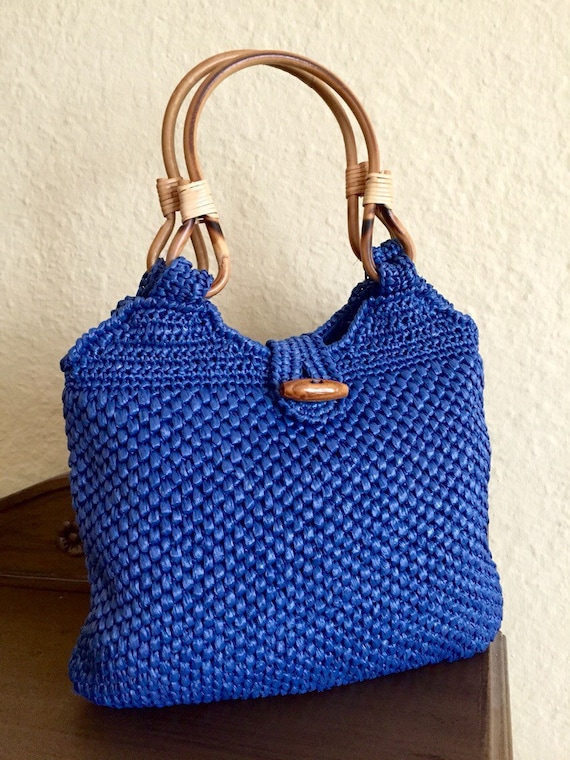 Vintage Purse Summer Bag Basket Purse Handle Bag by ShiznitVintage