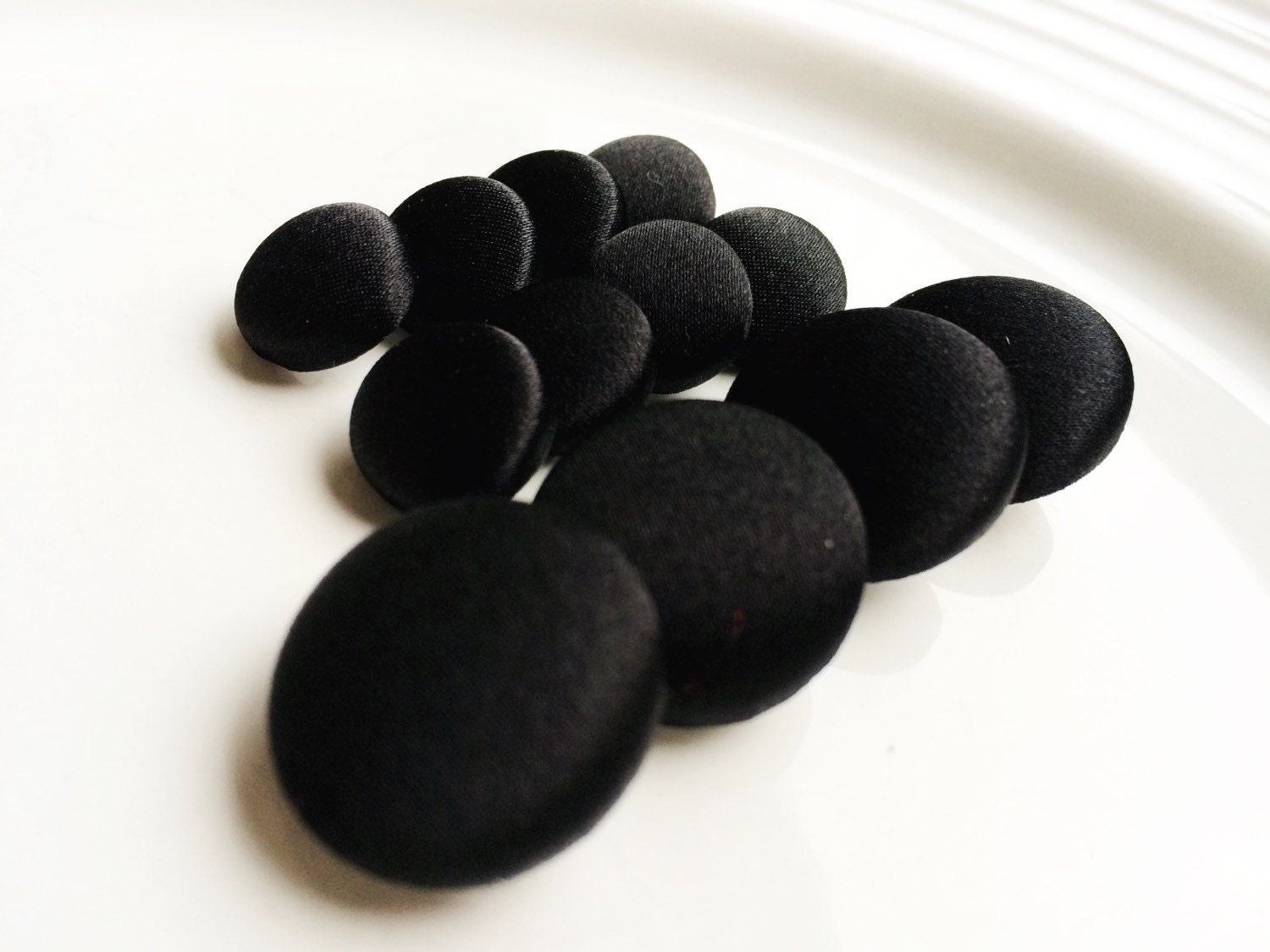 Black Silk Satin Tuxedo Buttons Silk Charmeuse Mens Suit