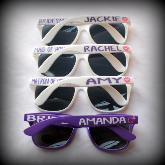 Personalized sunglassesgreat for bachelorette parties