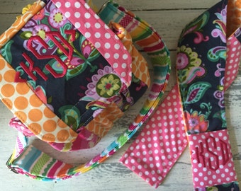 Patchwork Padded Camera Bag and Strap Cover Set by Watermelon Wishes