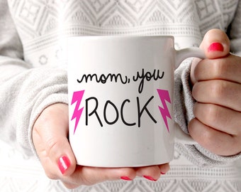 mom you rock coffee mug hand lettered mothers day gift double sided mom mug gifts for - Kitchen Gift Ideas For Mom mom you rock coffee mug hand lettered mothers day gift double sided mom mug gifts for - Kitchen Gift Ideas For Mom