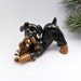 Rottweiler Christmas Ornament Figurine Gingerbread Man Porcelain