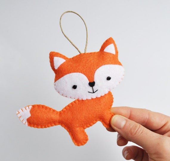 Friendly Orange Fox Christmas Ornament Baby Shower Party