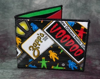 Bi-Fold Wallet from Recycled Zapp's New Orleans Kettle Style VooDoo Chip Bags