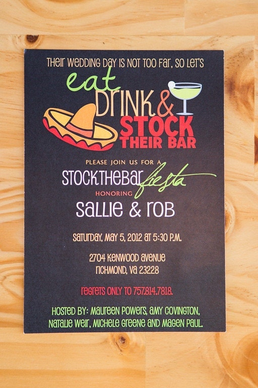 Stock The Bar Party Invitations 8