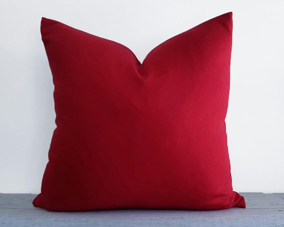 pillow covers 24x24 Red Throw Solid Covers Red Red Pillow Pillows Decorative