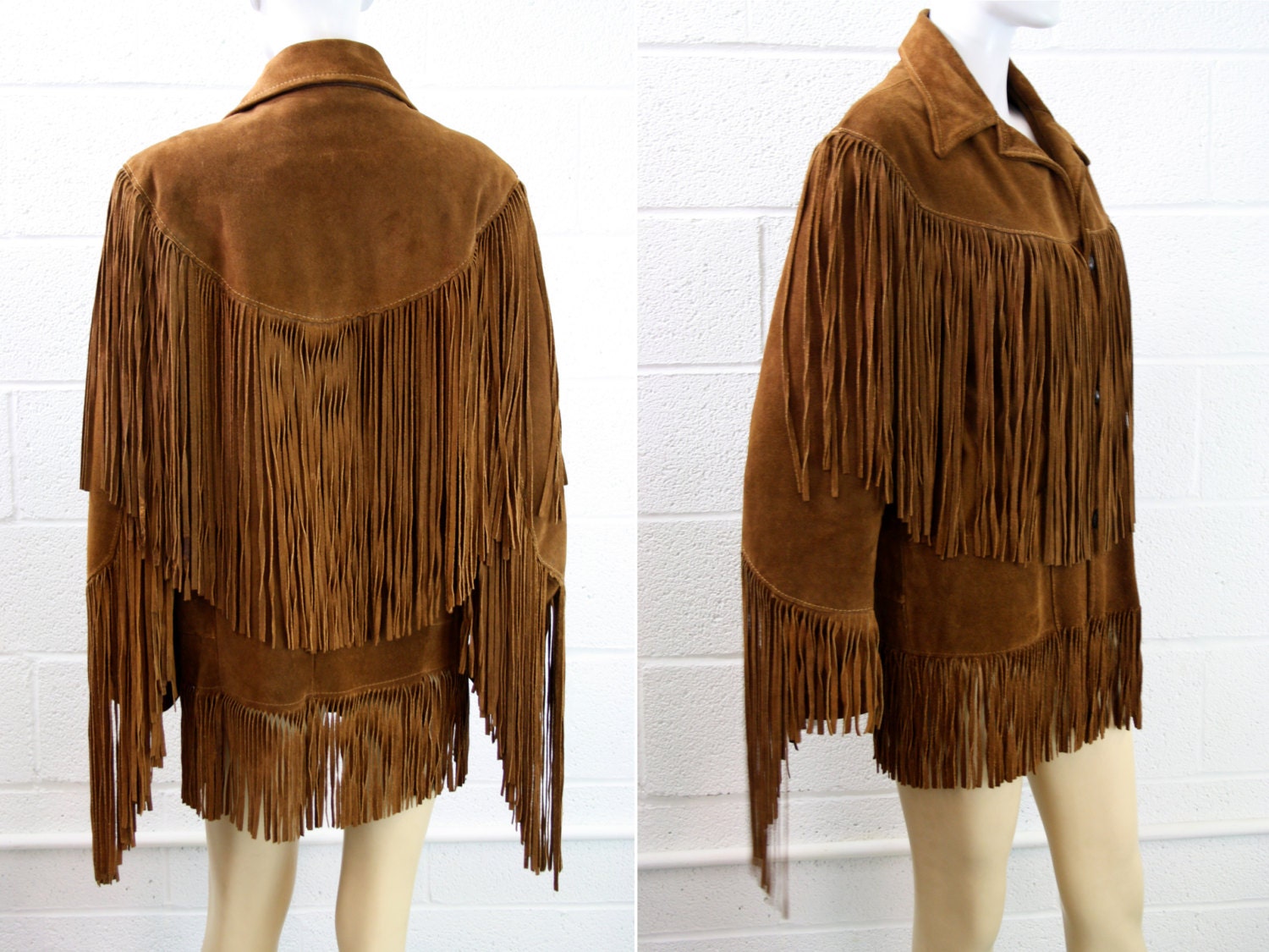 Pioneer Wear Suede Fringe Jacket Size 40 Men's M/L or