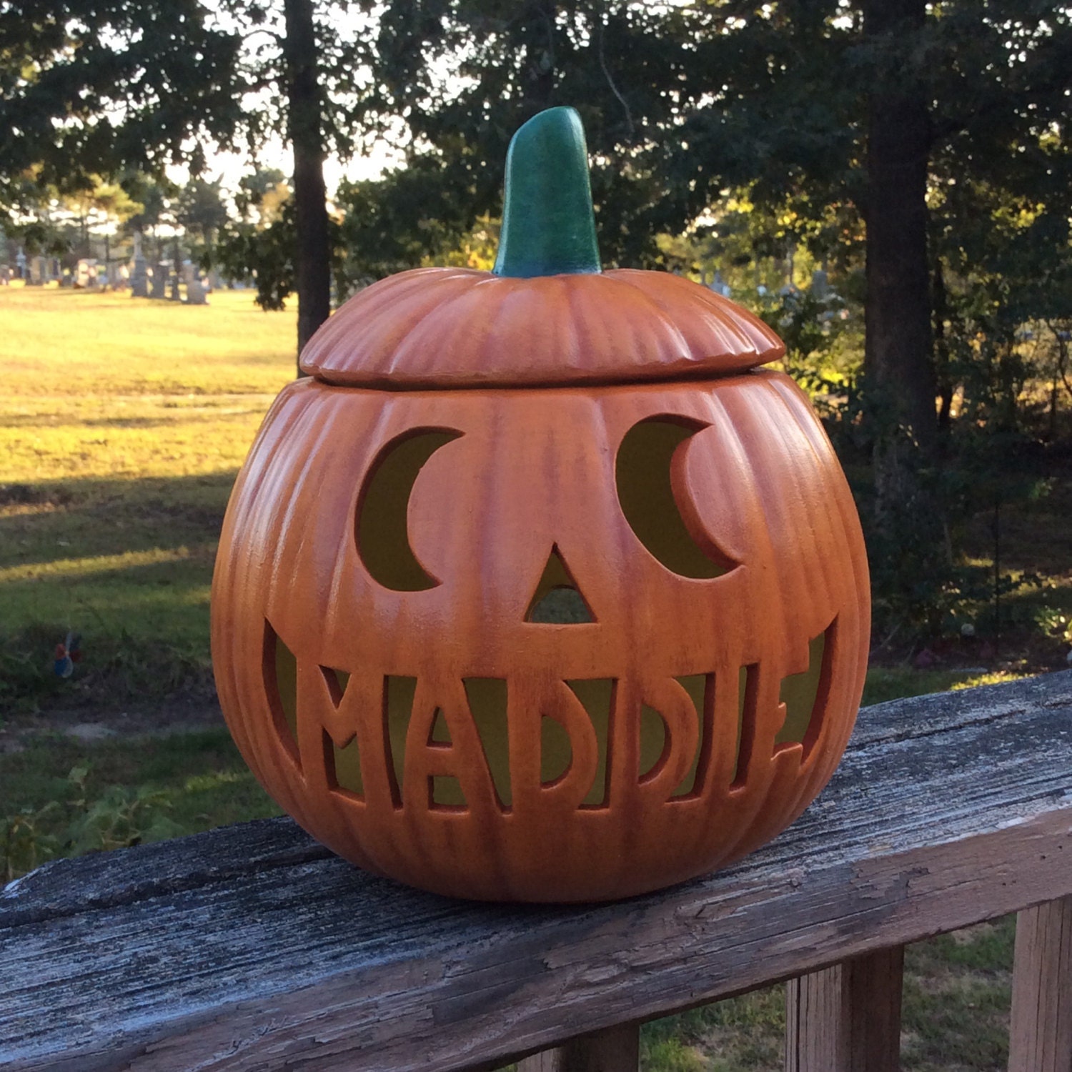 outdoor ceramic jack o lantern