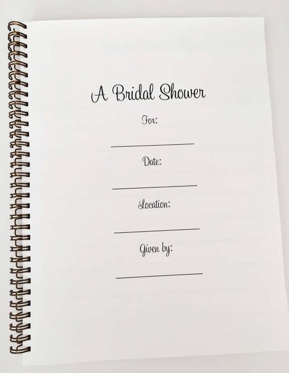 Bridal Shower Journal and Guest Book bridal shower keepsake