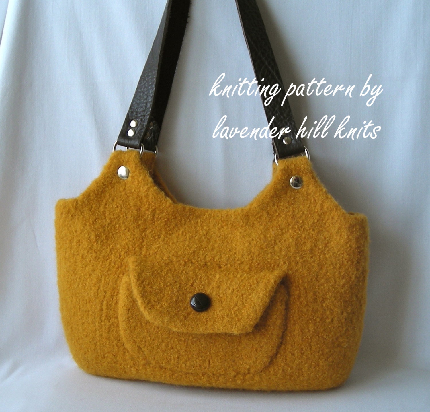Felted Wool Sweetwater Bag Knitting Pattern PDF knit purse