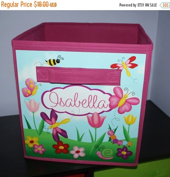 SPRING SALE on now Tulip Garden Fabric Bin Girl's by ToadAndLily