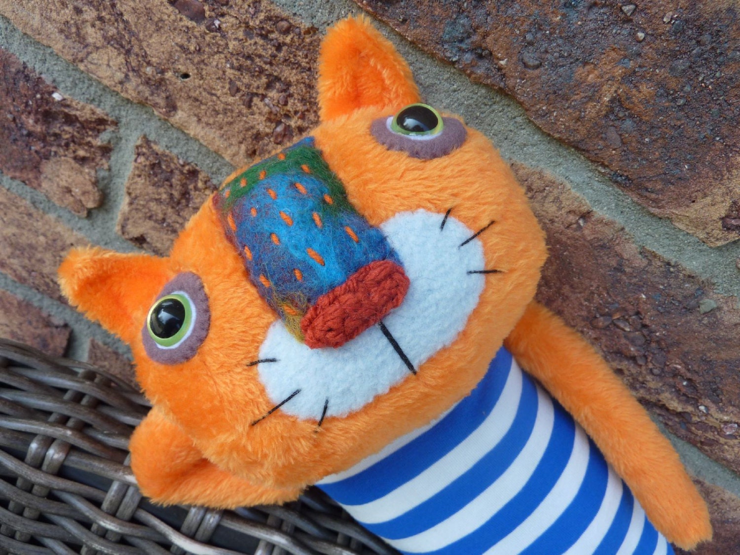 orange cat stuffed animal