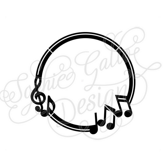 Download Music Notes Frame SVG DXF PNG digital download files for